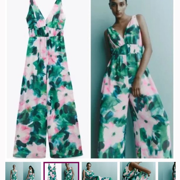 Zara Floral Jumpsuit - Picture 1 of 7